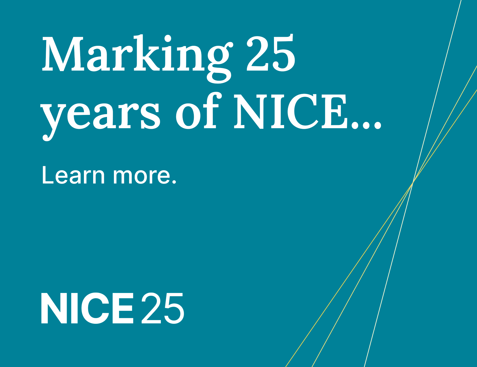 了解更多关于我们如何纪念NICE 25周年的信息